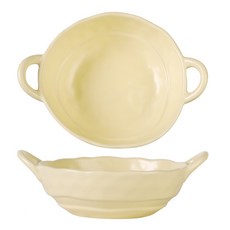 G-Stuff 손잡이 그릇 양손 스프볼 북유럽풍 라면 우동기, 2개, 레몬 옐로우