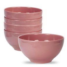 Calypso Basics 멜라민 볼 공기, Pink, 6개