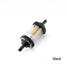 알루미늄 합금 쉘 구리 코어 오일 필터 더트 피트 바이크 가솔린 연료 필터 (구리 포함) 개조 유니버셜, Black