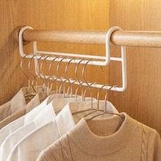코코로이 헹거 공간활용 2단 옷걸이 2개입, 화이트