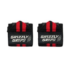 GRIZZLY GRIPS力霸熊 18吋護腕 靈活型 運動健身 舉重護腕, 1個, 經典黑紅