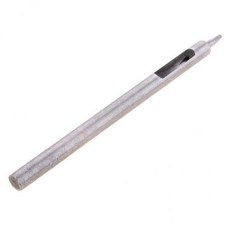 가죽 벨트 세공 재봉을위한 2x1mm 원형 구멍 펀치 도구 중공 커터, 스틸, 실버, 1개