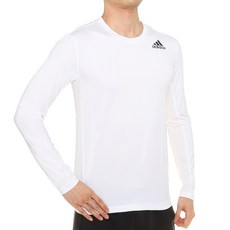 Adidas Korea Chewy Functional Fitness Wear Tech Fit 長袖 T 卹 白色