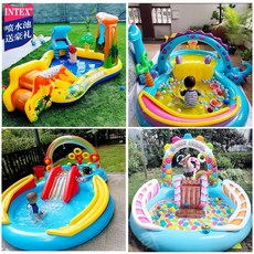 에어바운스 물놀이 워터 매트 물놀이행사 캠핑장 분수, 공룡 화산  249x191cm