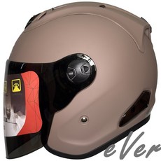 CBR S90 RX-7 素色 平可可奶 R帽 內襯全可拆洗 半罩安全帽, XS(53~54cm)