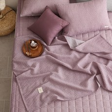 루시드슬립 청량함 톡톡 폴라 시어서커 여름 배이불 배덮개 낮잠이불 S/M 3color, 01 몰디브퍼플