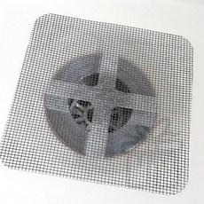 하수구 머리카락 거름망 부착식 사각 배수구 거름망 시트 하수구거름망, 1개, 1개입