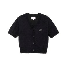 LEE 우먼 슬리브리스 세트 가디건 블랙 274167