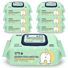 맘애쏙 오염균 3종 99.9% 살균 손발엉덩이 오염케어 반려동물 물티슈, 6개, 70개입