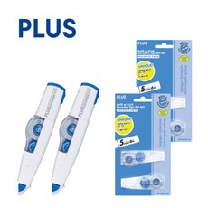 플러스 펜형 수정테이프 SET, 1세트, WH605D 본품 2개+리필(2p) 2개