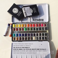 다니엘스미스 수채화 물감 파렛트 페인트 미네랄 컬러 전문가용, A. 48색 세트(스틸 케이스), 단일 상자