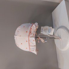 압소바 딸기패턴 귀여운 신생아 로라모자