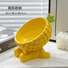蘋果造型收納擺件 鑰匙糖果盤 裝飾盒, 菠蘿收納擺件 完美無瑕, 1個