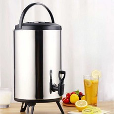 업소용 음료디스펜서 장국 스테인리스 물통 셀프 카페 밀크티 대용량 스텐 워터디스펜서, 1개, 8L