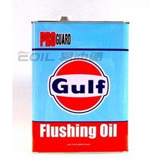 【易油網】GULF 引擎清洗劑 FLUSHING OIL 日本鐵罐 4L, 1個