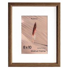 Fun Memories 20.3 x 25.4cm(8 x 10인치) 금속 액자 - 알루미늄 사진 프레임 - 12.7 x 17.8cm(5 x 7인치) 매트 - 벽 또는 탁상용 디스, 호두색, 8 x 10 - 1개