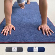 헬스 무지 요가 타월 미끄럼 방지 스포츠 흠트 68cm 도구 매트 타올 정리 운동, 1개, 네이비 68cm