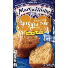 마사 화이트 바나나 너트 머핀 믹스 7.6온스 (6개 패킷) Martha White BANANA NUT Muffin Mix 7.6oz (6 Packets), 1개