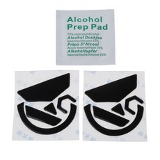 2 세트 0.6mm 마우스 피트 마우스 스케이트 마우스 스티커 로그시 테크 G502 영웅 라이트 스피드 마우스를위한 마우스 스티커 패드, 검은색