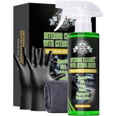 킹보 자동차 내부 세정제 스프레이 다목적 가죽 시트 클리너 실내 장착 세트 감귤 향 오토 대시보드 비닐 디테일링 용품 10온스