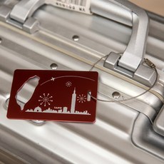 台灣製造 行李開瓶卡【Zakka雜貨網】磁鐵 不鏽鋼 送禮, 1個, 台北紅