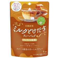 日東紅茶 奶融茶包系列 焦糖紅茶款, 1個, 4件, 8.8g
