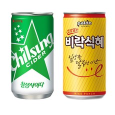 칠성사이다 190ml(30캔) + 밥알없는 비락식혜 175ml(30캔), 60개, 190ml
