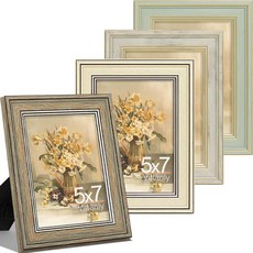 Vittanly27.9x35.6cm11x14인치사진액자4개세트 벽마운트용빈티지사진프레임 매트포함디스플레이20.3x25.4cm8x10인치사진또는매트없음 27.9120922, 5x7, 다양한 색상