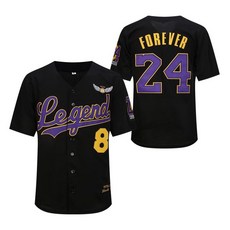BRFOX 남성용 레전드 8 24 영화 야구 저지 셔츠 스티치 스포츠 유니폼