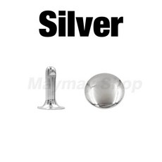 프린 100sets 5mm 15mm 금속 라운드 리벳 단일 캡 스터드 DIY 가죽 공예 가방 벨트 의류 모자 신발 애완 동물 고리 장식