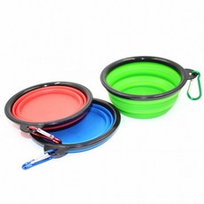 반려 동물 휴대용 그릇 강아지사료그릇 반려견산책그릇 애견식기 강아지물그릇 강아지밥그릇 고양이밥그릇, 1개, 상세페이지 참조