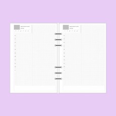 와우샵 6공 다이어리 일간 계획 데일리 속지 A5 A6 45P 만년다이어리, 미색