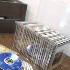 CD 앨범 보관함 DVD 케이스 수납함 투명 소품 정리함