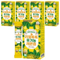 리얼톡톡 유기농 레몬즙 NFC 착즙 레몬수 원액 레몬 주스 레몬물 액상 스틱, 280g, 5개
