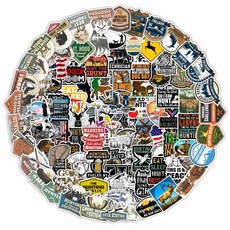 셀렉트스티커 캐리어스티커 노트북 스트릿 사냥 헌팅 100종 세트, 혼합색상, 1세트