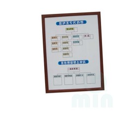 굿마인드 현황판 우드프레임 (소)545X790/체리색 소방대편성표 회사조직도