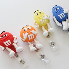 mnm 간호사릴홀더테이프걸이 엠엔엠 캐릭터명찰걸이, 1개, 파랑+미니파츠