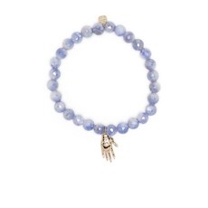 시드니에반 14K 옐로 골드 문스톤 다이아몬드 브레이슬릿