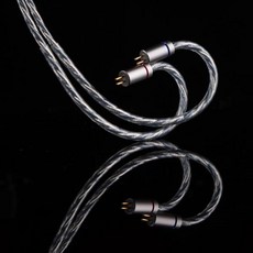 NICEHCK BlueLuna 실버 도금 OFC 플랫 2Pin HiFi 이어폰 업그레이드 IEM 케이블 HIMALAYA NX8 DaVinci 용 3, 01 Flat 0.78mm 2Pin