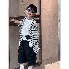 애플키즈 썸머루즈핏 단가라가디건