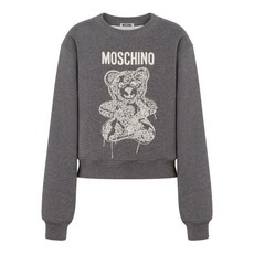 모스키노 자수 테디 베어 스웨트셔츠