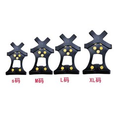 防滑神器 戶外硅膠冰爪防滑鞋套冰鞋不銹鋼雪爪簡易鞋釘登山徒步防摔鞋旅游, 10齒冰爪L碼（41-45）