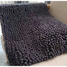 MUSE 家居 雪尼爾地墊 加厚吸水浴室地墊 防滑腳踏墊 25色可選, 深灰（熱熔膠底）, 1個