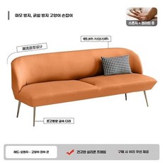 다이닝쇼파 2인용 거실 대형 벨벳스펀지 그린 라운드소파 쿠션 2인용 푹 사무실 145cm1, BT. 오렌지 고양이 긁힘 라텍스 스타일 금 발 작은