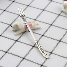 포크 티타늄 고양이 디저트포크 과일 스텐수저 수저 1P 스테인리스 젓가락 캣킨 티포크 1P, 없음