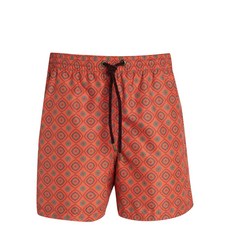 4FF 기하학 프린트 스윔 쇼츠, 레드계열