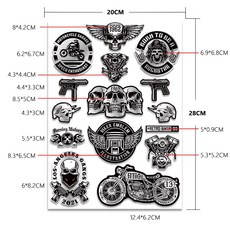 할리 데이비슨용 비닐 오토바이 스티커 로고 탱크 헬멧 자전거 데칼, 1