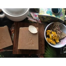卓瑪愛象 菊花散澳洲堅果油椰奶薄荷髮皂 問題頭皮適用手工皂, 140g+-10(6%薄荷腦添加）, 1個