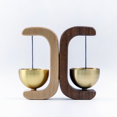 도어벨 풍경종소리 개업선물 가벼운선물 원목, 브라운