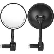 케미모토 빌렛 알루미늄 모터사이클 백미러 M6 M8 볼트가 장착된 범용 조절식 바 엔드 사이드 미러 오토바이 스쿠터 ATV와 호환되는 16.5-19mm 핸들바 장착, 케미모토 빌렛 알루미늄 모터사이클 백미러 M6 M8 볼